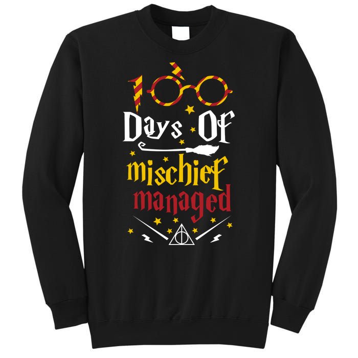 100 Days Of Mischief Managed 100th Day Of School Sweatshirt