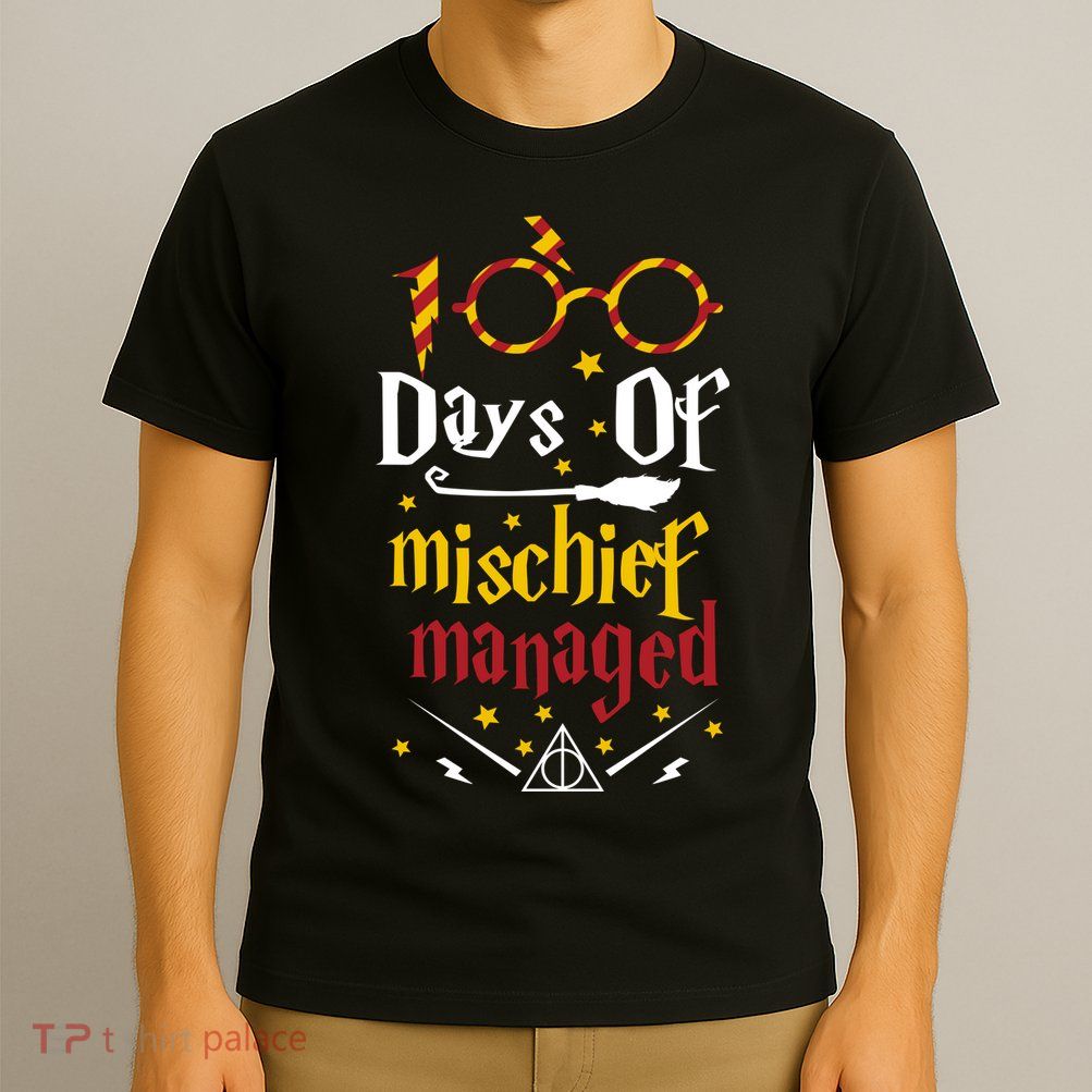 100 Days Of Mischief Managed 100th Day Of School T-Shirt