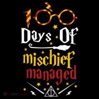 100 Days Of Mischief Managed 100th Day Of School T-Shirt
