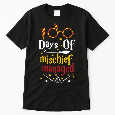 100 Days Of Mischief Managed 100th Day Of School Tall T-Shirt