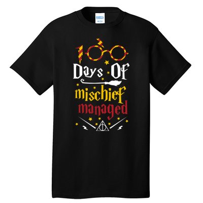 100 Days Of Mischief Managed 100th Day Of School Tall T-Shirt