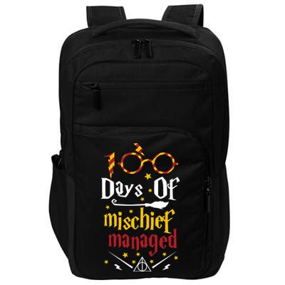 100 Days Of Mischief Managed 100th Day Of School Impact Tech Backpack
