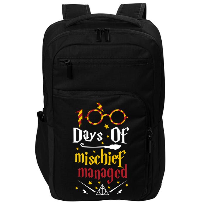 100 Days Of Mischief Managed 100th Day Of School Impact Tech Backpack