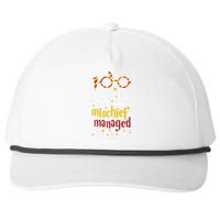 100 Days Of Mischief Managed 100th Day Of School Snapback Five-Panel Rope Hat