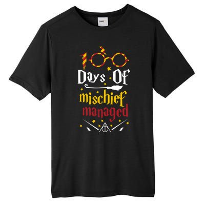 100 Days Of Mischief Managed 100th Day Of School Tall Fusion ChromaSoft Performance T-Shirt