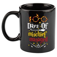 100 Days Of Mischief Managed 100th Day Of School 11oz C Handle Ceramic Mug