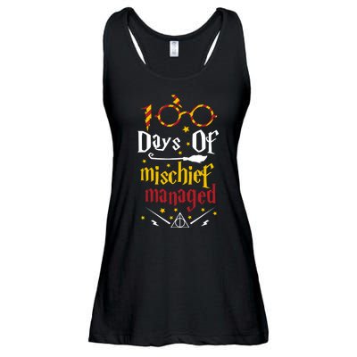 100 Days Of Mischief Managed 100th Day Of School Ladies Essential Flowy Tank