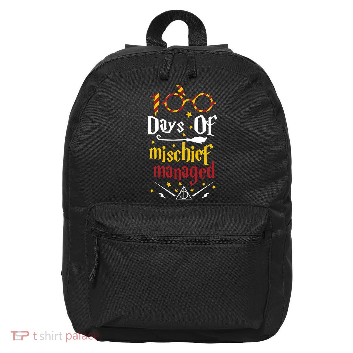 100 Days Of Mischief Managed 100th Day Of School 16 in Basic Backpack