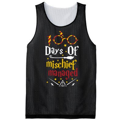 100 Days Of Mischief Managed 100th Day Of School Mesh Reversible Basketball Jersey Tank