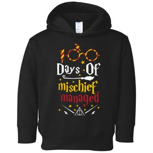 100 Days Of Mischief Managed 100th Day Of School Toddler Hoodie