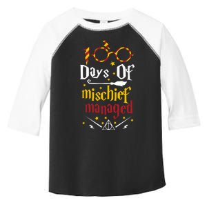 100 Days Of Mischief Managed 100th Day Of School Toddler Fine Jersey T-Shirt