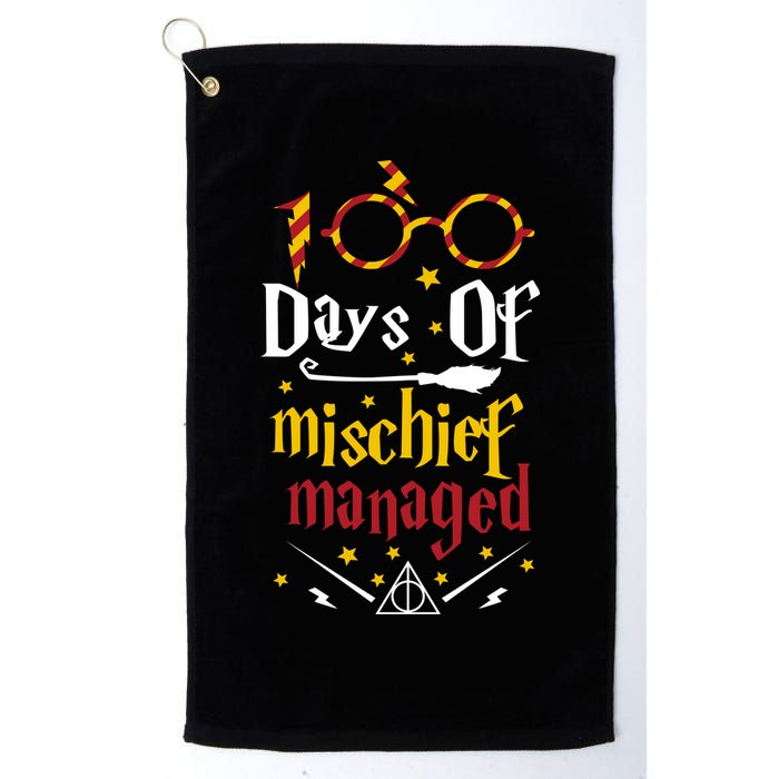 100 Days Of Mischief Managed 100th Day Of School Golf Towel