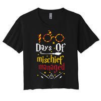 100 Days Of Mischief Managed 100th Day Of School Women's Crop Top Tee