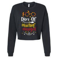 100 Days Of Mischief Managed 100th Day Of School Cropped Pullover Crew