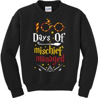 100 Days Of Mischief Managed 100th Day Of School Kids Sweatshirt