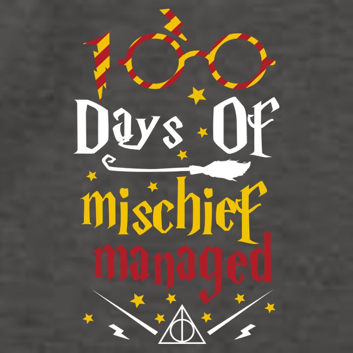 100 Days Of Mischief Managed 100th Day Of School Vector Backpack