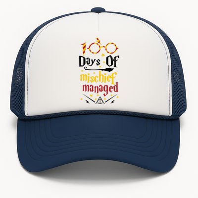 100 Days Of Mischief Managed 100th Day Of School Trucker Hat