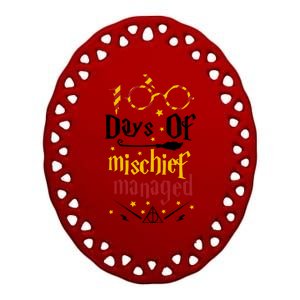 100 Days Of Mischief Managed 100th Day Of School Ceramic Oval Ornament