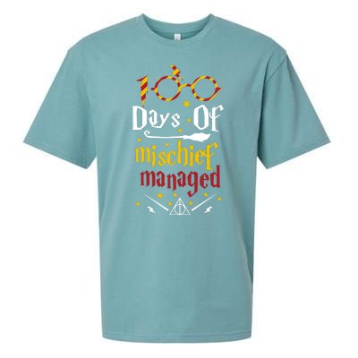 100 Days Of Mischief Managed 100th Day Of School Sueded Cloud Jersey T-Shirt