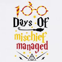 100 Days Of Mischief Managed 100th Day Of School Garment-Dyed Sweatshirt