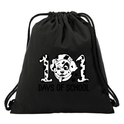 101 Days Of School Dalmatian Dog Funny School Drawstring Bag