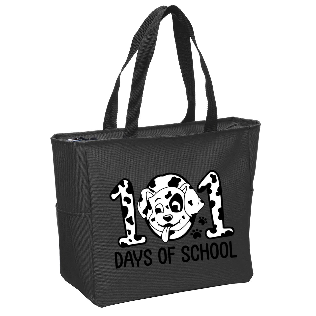 101 Days Of School Dalmatian Dog Funny School Zip Tote Bag