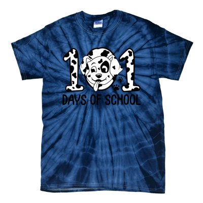 101 Days Of School Dalmatian Dog Funny School Tie-Dye T-Shirt