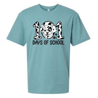 101 Days Of School Dalmatian Dog Funny School Sueded Cloud Jersey T-Shirt