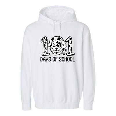 101 Days Of School Dalmatian Dog Funny School Garment-Dyed Fleece Hoodie