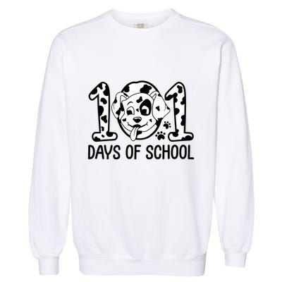 101 Days Of School Dalmatian Dog Funny School Garment-Dyed Sweatshirt