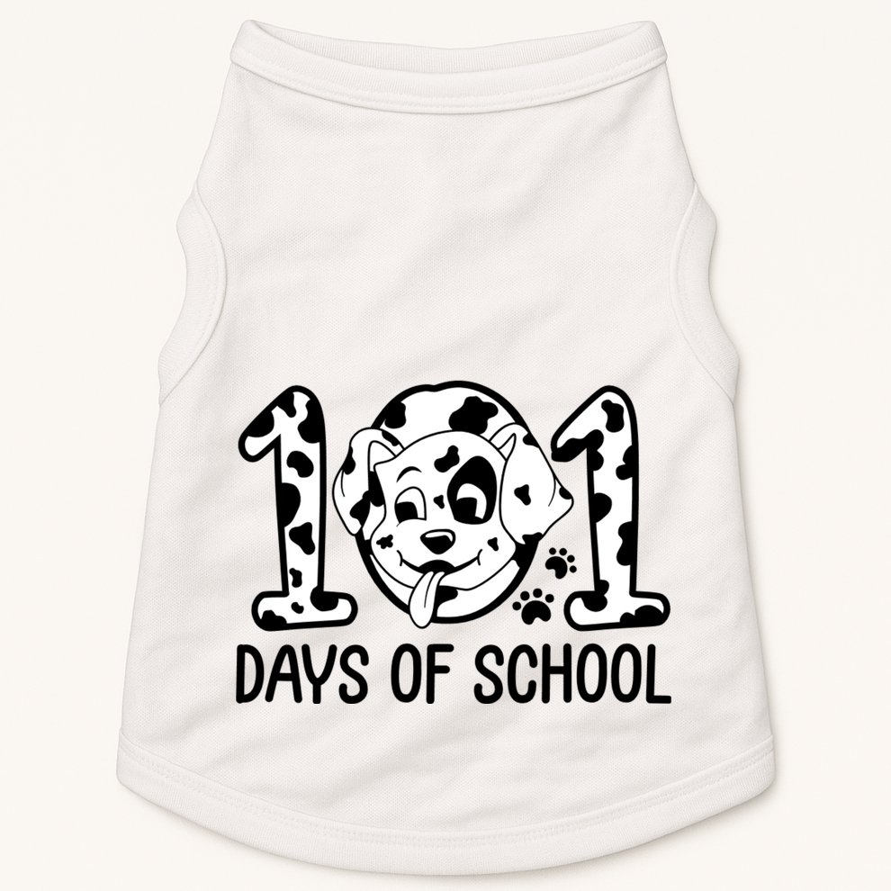101 Days Of School Dalmatian Dog Funny School Doggie Tank