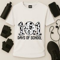 101 Days Of School Dalmatian Dog Funny School Cooling Performance Crew T-Shirt