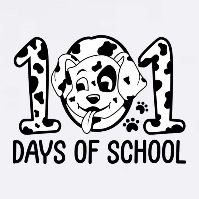 101 Days Of School Dalmatian Dog Funny School Cooling Performance Crew T-Shirt