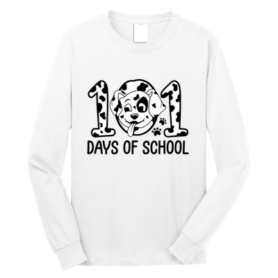 101 Days Of School Dalmatian Dog Funny School Long Sleeve Shirt