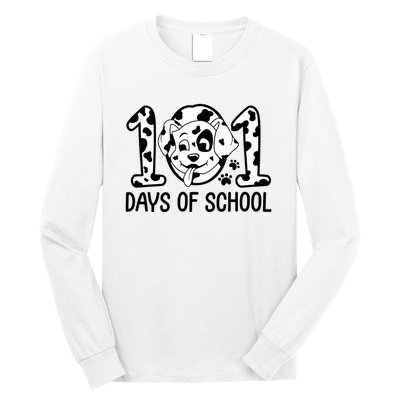 101 Days Of School Dalmatian Dog Funny School Long Sleeve Shirt