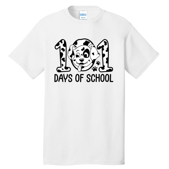 101 Days Of School Dalmatian Dog Funny School Tall T-Shirt