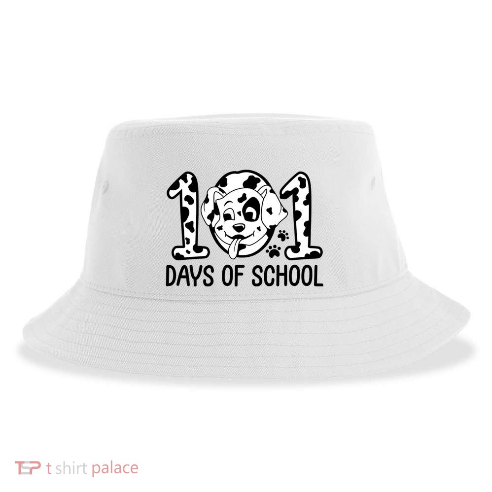 101 Days Of School Dalmatian Dog Funny School Sustainable Bucket Hat