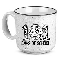 101 Days Of School Dalmatian Dog Funny School 15oz Campfire Ceramic Mug