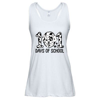 101 Days Of School Dalmatian Dog Funny School Ladies Essential Flowy Tank