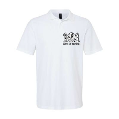 101 Days Of School Dalmatian Dog Funny School Softstyle Adult Sport Polo