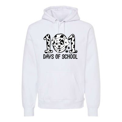 101 Days Of School Dalmatian Dog Funny School Premium Hoodie