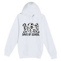 101 Days Of School Dalmatian Dog Funny School Premium Pullover Hoodie