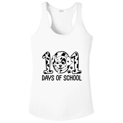 101 Days Of School Dalmatian Dog Funny School Ladies PosiCharge Competitor Racerback Tank