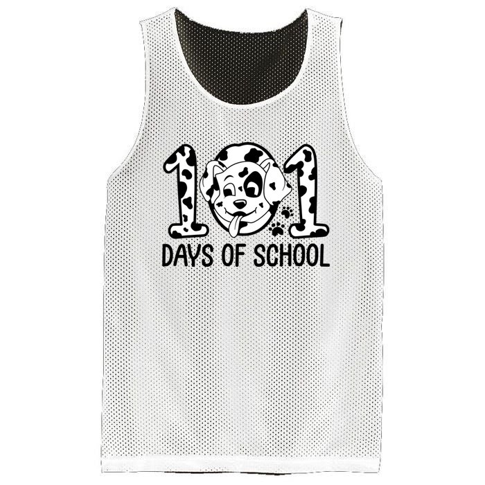 101 Days Of School Dalmatian Dog Funny School Mesh Reversible Basketball Jersey Tank