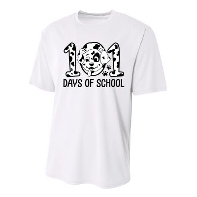 101 Days Of School Dalmatian Dog Funny School Performance Sprint T-Shirt