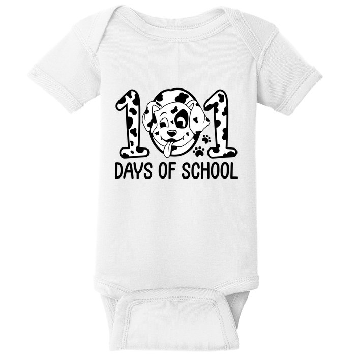 101 Days Of School Dalmatian Dog Funny School Baby Bodysuit