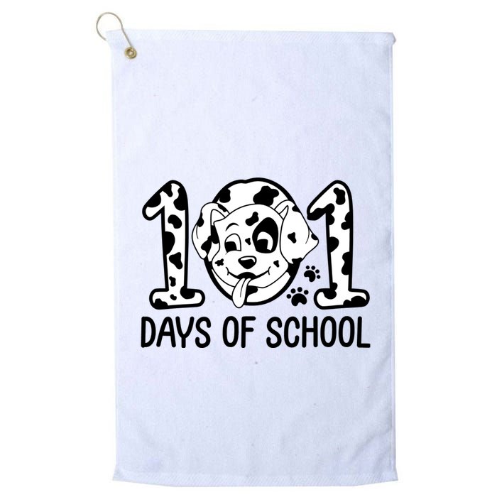 101 Days Of School Dalmatian Dog Funny School Golf Towel