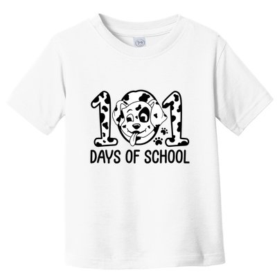 101 Days Of School Dalmatian Dog Funny School Toddler T-Shirt