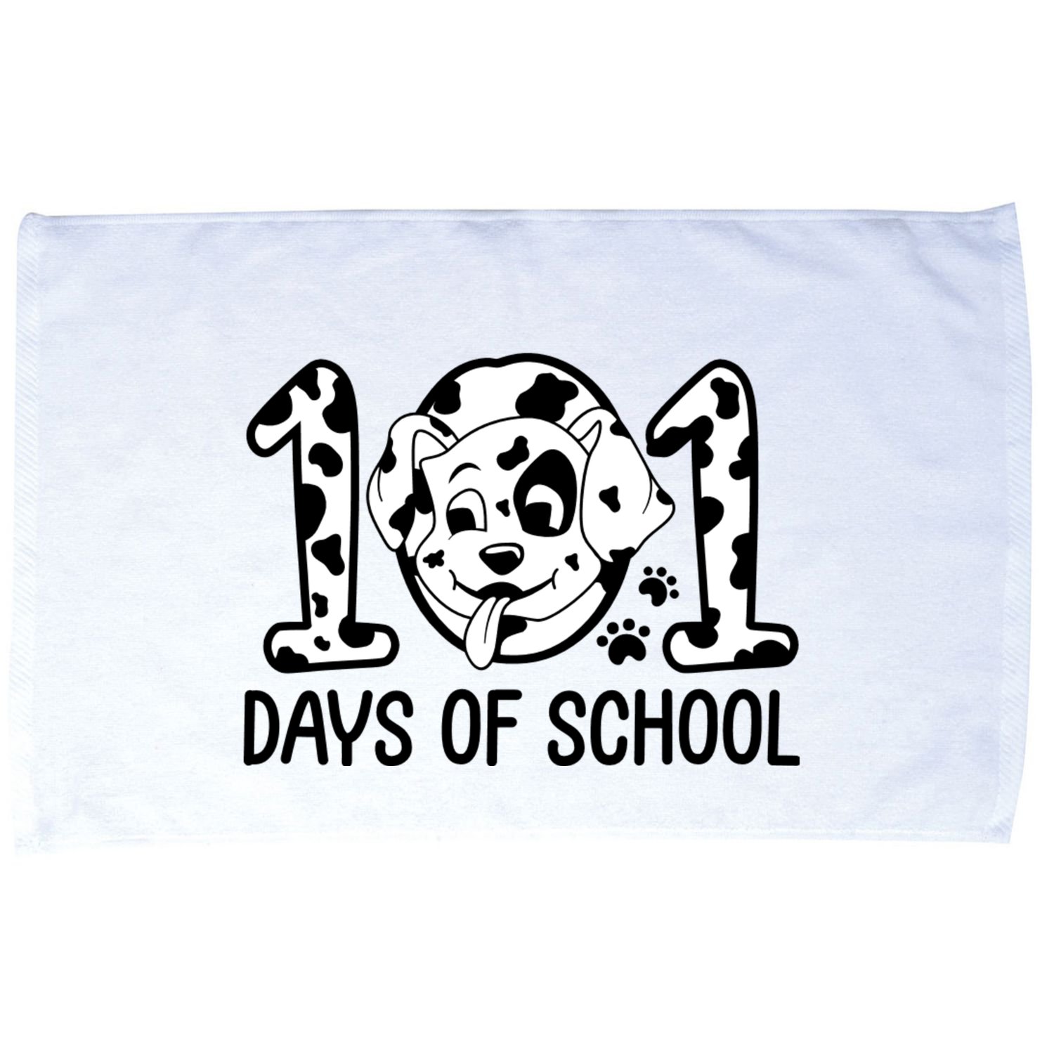 101 Days Of School Dalmatian Dog Funny School Microfiber Hand Towel