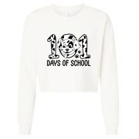 101 Days Of School Dalmatian Dog Funny School Cropped Pullover Crew